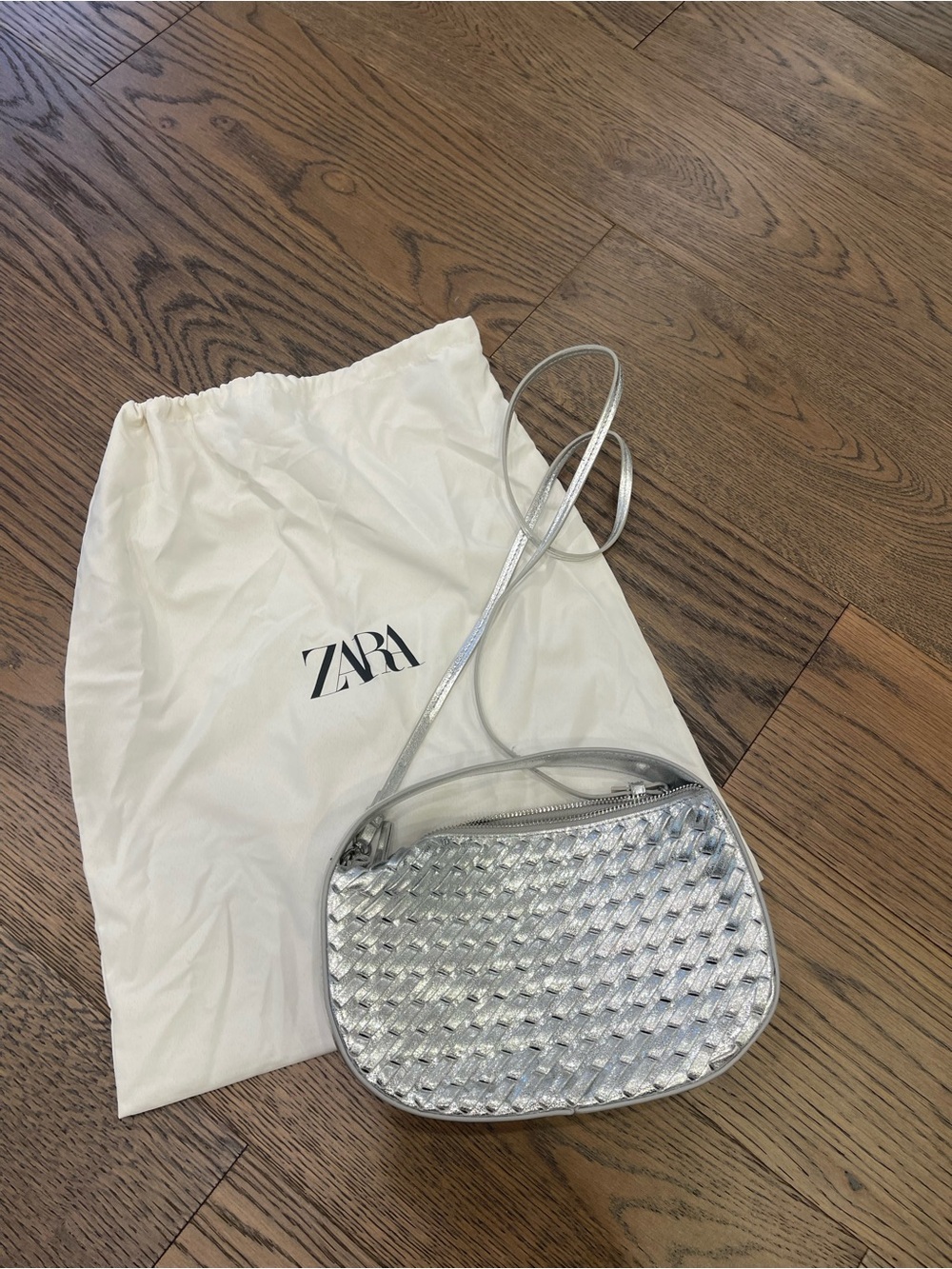 New Zara Silver Crossbody